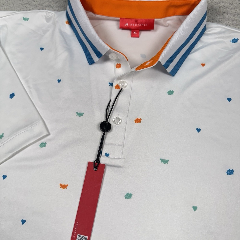 Redvanly Langham Polo Shirt Men's XL PUREpoly‎ Bright White Golf Tennis NWT